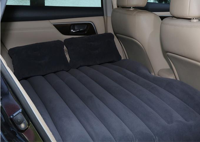 Cama inflable del asiento trasero negro/azul, colchón inflable portátil del coche para el viaje