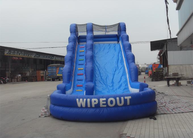 Diapositiva gigante inflable del PVC del Wipeout con la piscina/el tobogán acuático inflable para los niños y los adultos