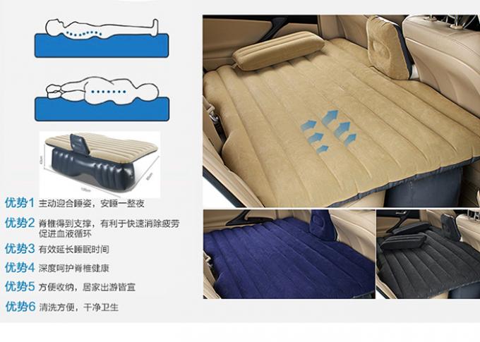 Cama de coche inflable plástica de congregación de alta resistencia del aire del sexo de la cama que dobla el colchón inflable portátil del asiento trasero del coche