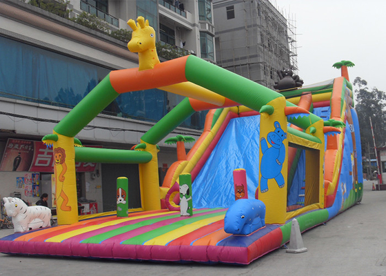 China Diapositiva inflable comercial del safari, diapositiva inflable del parque de atracciones para la fiesta de cumpleaños proveedor