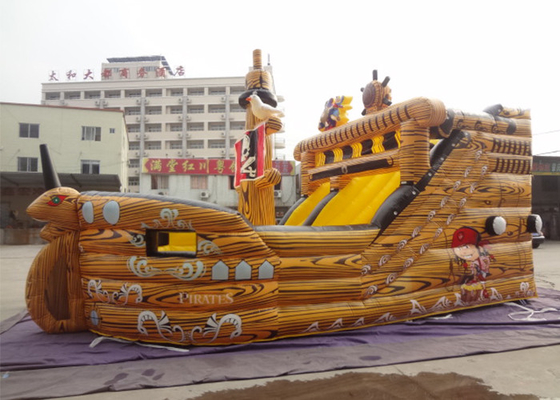 China Diapositiva inflable comercial del PVC del barco pirata gigante durable de la lona para el alquiler proveedor