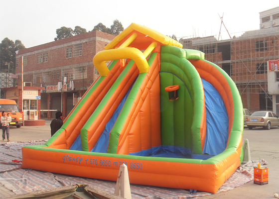 China Tobogán acuático inflable comercial del tobogán acuático de la piscina para el patio trasero proveedor