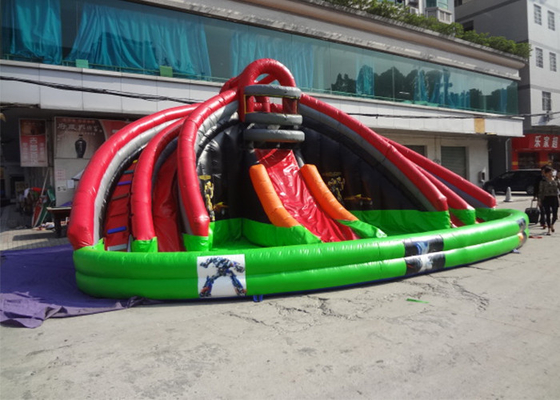 China 17 pies las diapositivas inflables comerciales grandes rojas/del verde/del negro para los niños van de fiesta proveedor