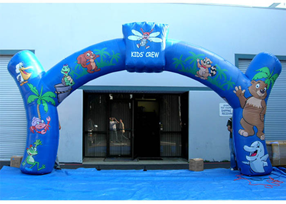 China lona del PVC de 0.4m m que hace publicidad de la impresión animal del arco inflable Niza para la promoción proveedor