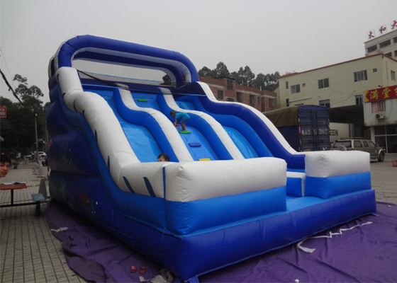 China tobogán acuático inflable gigante azul de Commercia del patio de los adultos y de los niños del PVC de 0.55m m para el partido proveedor