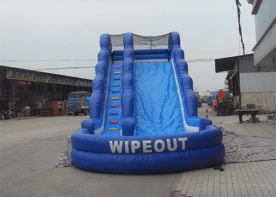 China Diapositiva gigante inflable del PVC del Wipeout con la piscina/el tobogán acuático inflable para los niños y los adultos proveedor