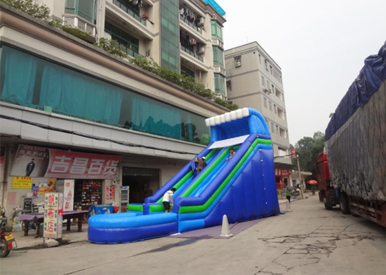 China El tobogán acuático inflable del patio trasero de la lona del PVC del azul 0.55m m/casero para N adulta embroma proveedor
