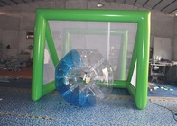 Ponga verde los juegos inflables de la meta del fútbol del arco de los juegos de los deportes de la lona del PVC de 0.55m m/de la puerta de Soccar