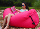 Silla inflable del airbag del rosa al aire libre del plegamiento para los alquileres 260 * los 70CM de la playa proveedor