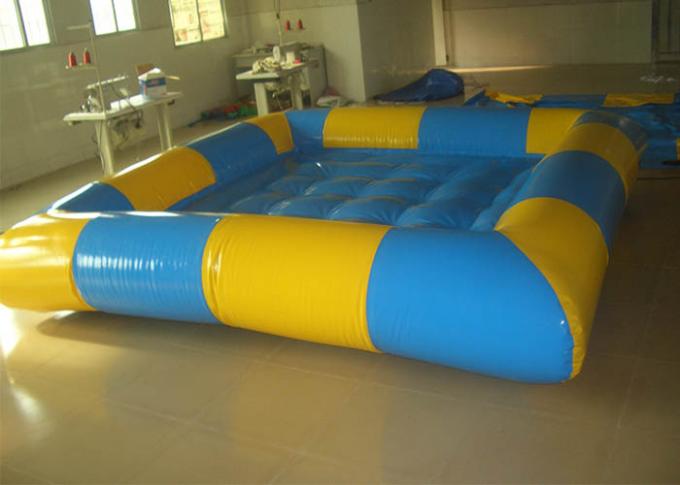 Piscina de agua inflable grande rectangular portátil amarilla/roja del PVC para al aire libre/interior