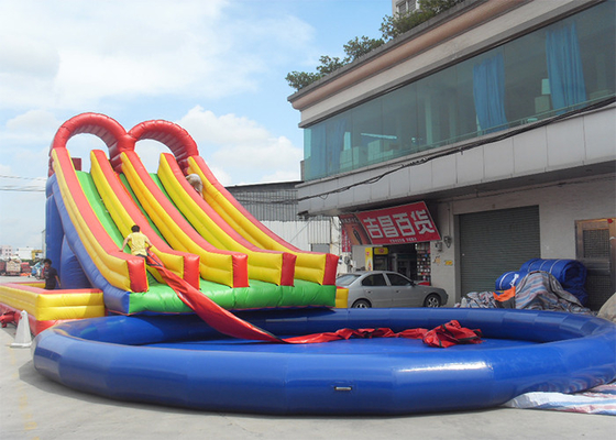China Tobogán acuático inflable gigante del PVC de Platón con la piscina grande, juguetes inflables grandes del agua para la diversión proveedor