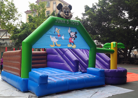 China casa inflable grande de la despedida de Mickey de la lona del PVC de 0.55m m con la piscina de la diapositiva N proveedor
