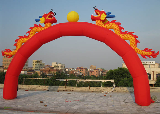 China tela de 25kg Oxford que hace publicidad del arco inflable con el estilo del dragón para el partido/el festival proveedor