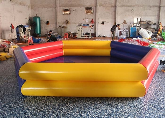 China Piscina de agua inflable grande rectangular portátil amarilla/roja del PVC para al aire libre/interior proveedor