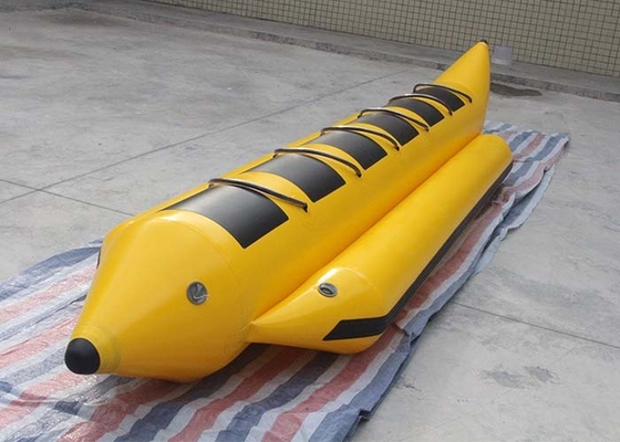 China El PVC amarillo/del negro 0.9m m Flyfish el barco de plátano inflable del juego del agua de los juguetes del agua proveedor