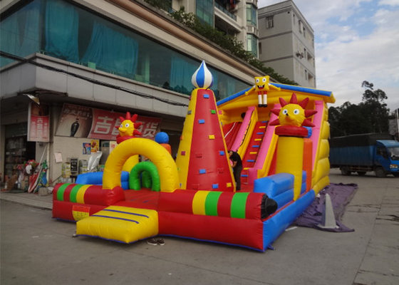 diapositivas inflables comerciales de Spongebob del tamaño adulto de la lona del PVC 610g/m2 con la pared que sube inflable proveedor