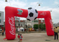 China Arco inflable de la entrada de la Coca-Cola de encargo roja del fútbol, arco inflable del final con la impresión completa exportador